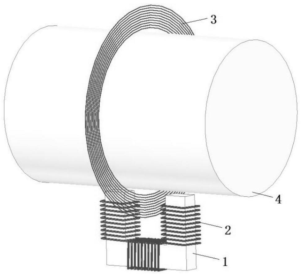 Rolling mill torque on-line telemetering system based on U-shaped electromagnetic coupling structure