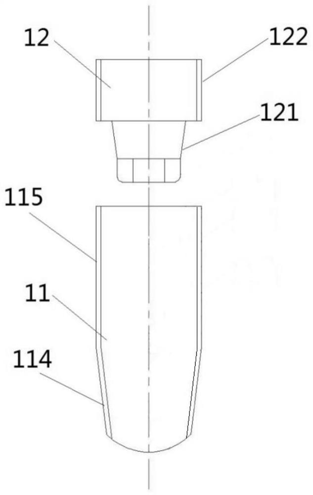 Detachable time-shortened implanting system and use method