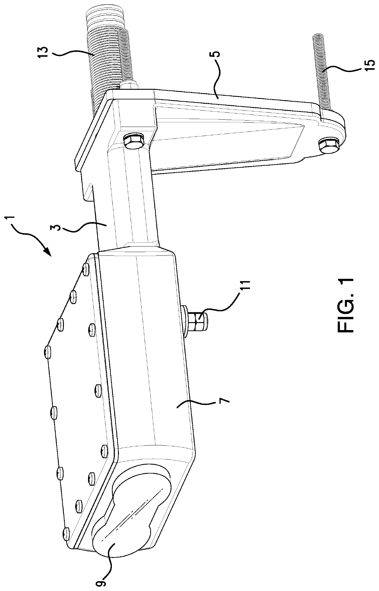 Bracket for mounting a thruster to a boat