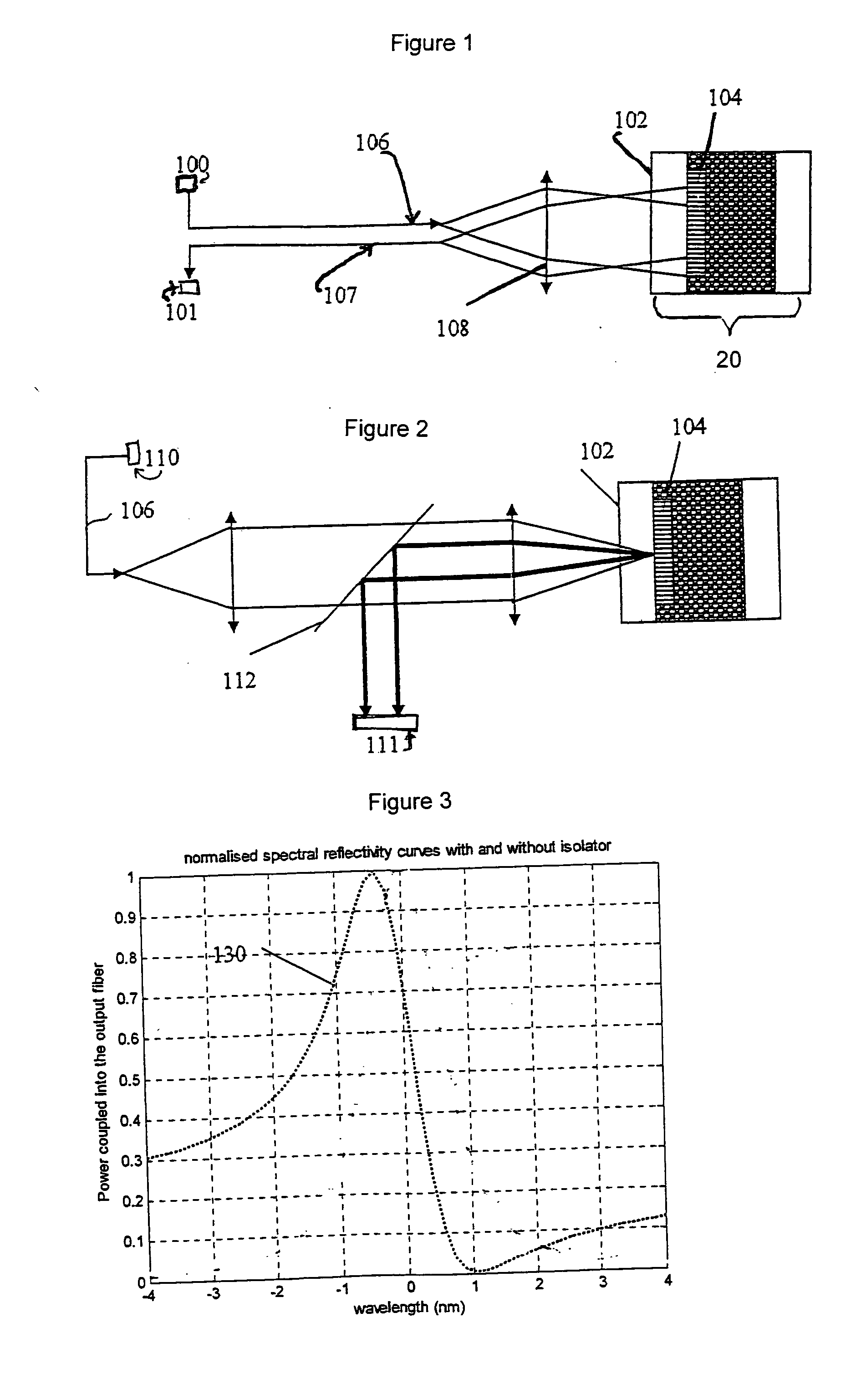 Optical interrogation systems with reduced parasitic reflections and a method for filtering parasitic reflections