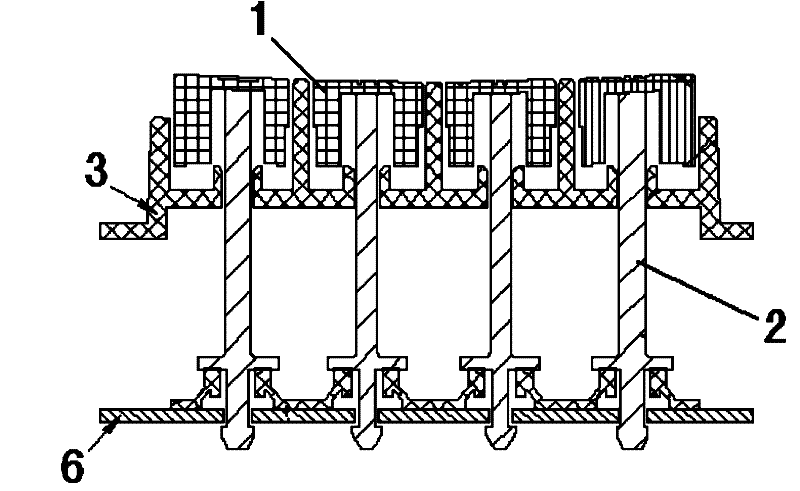 Button combination mechanism for automobile instrument