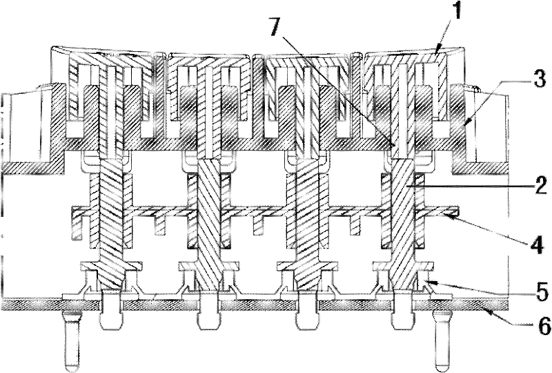 Button combination mechanism for automobile instrument