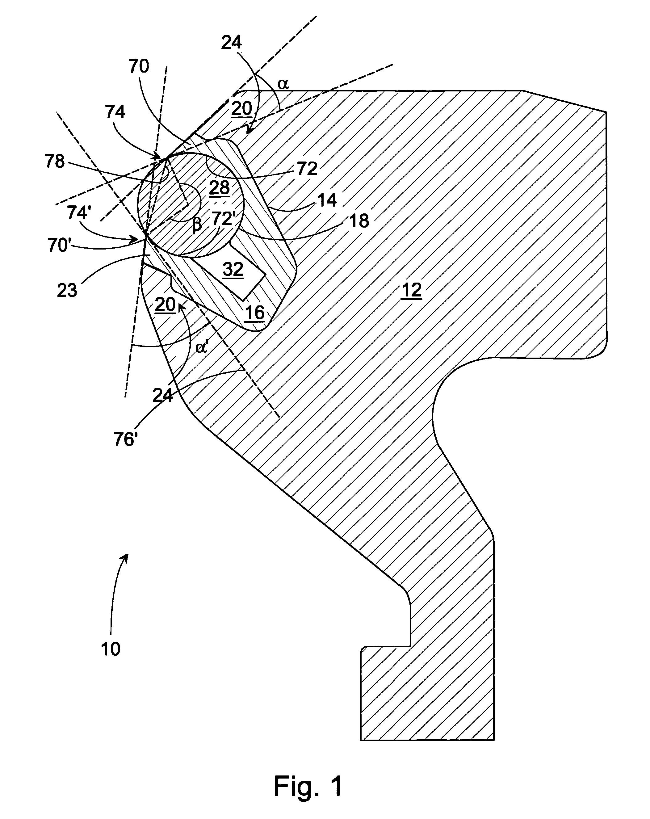 Rod cradle, instert to be used in a rod cradle, and method for inserting a rod in a rod cradle
