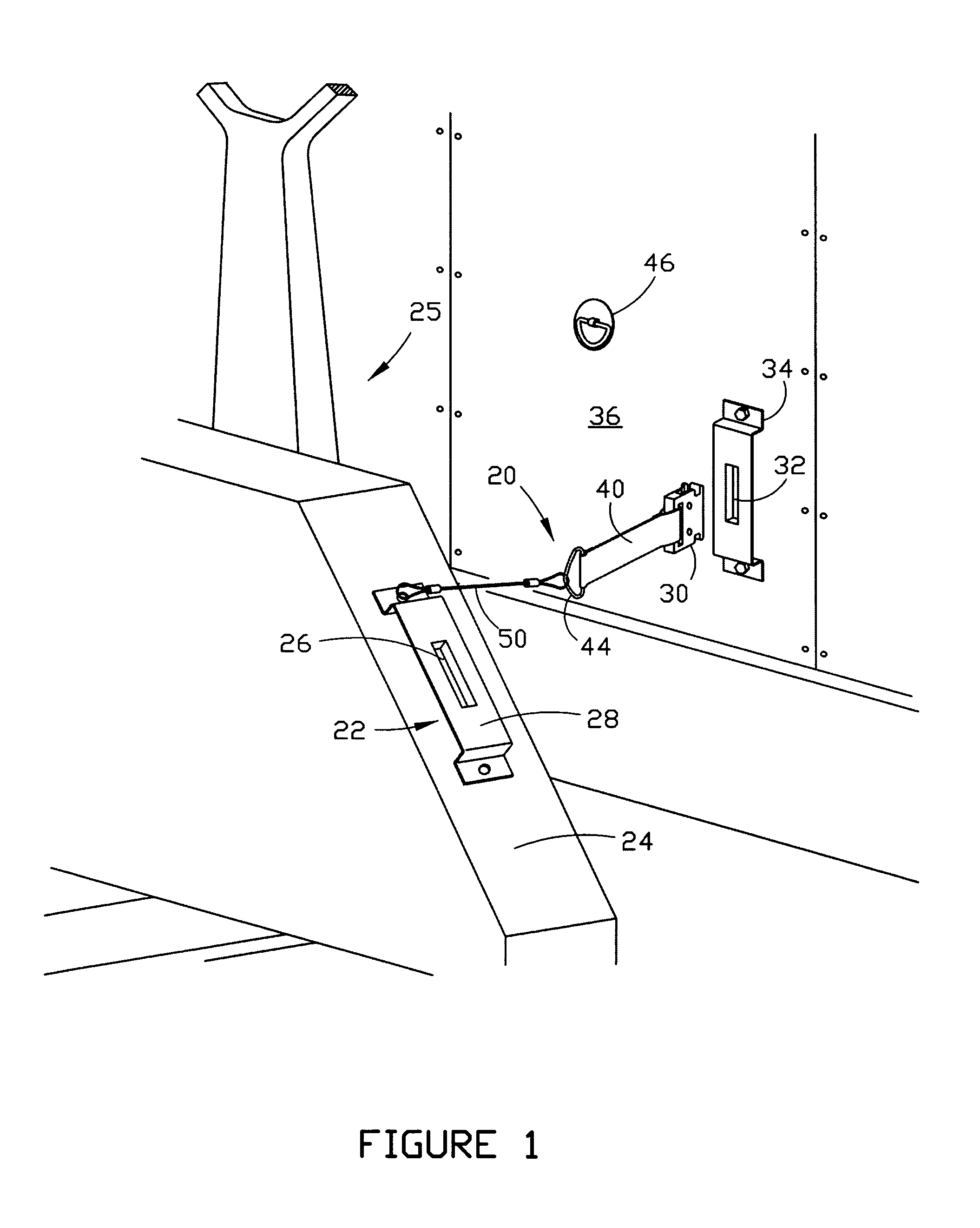 Apparatus and method for securing a pallet jack