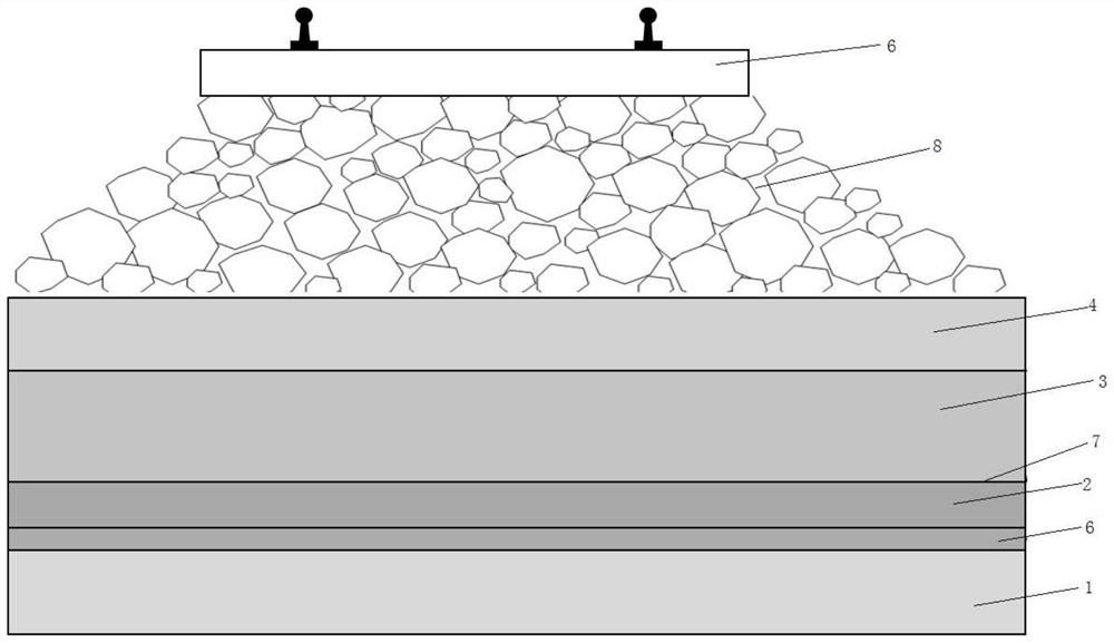 Ballast track sealing structure based on waterproof fatigue-resistant asphalt mixture