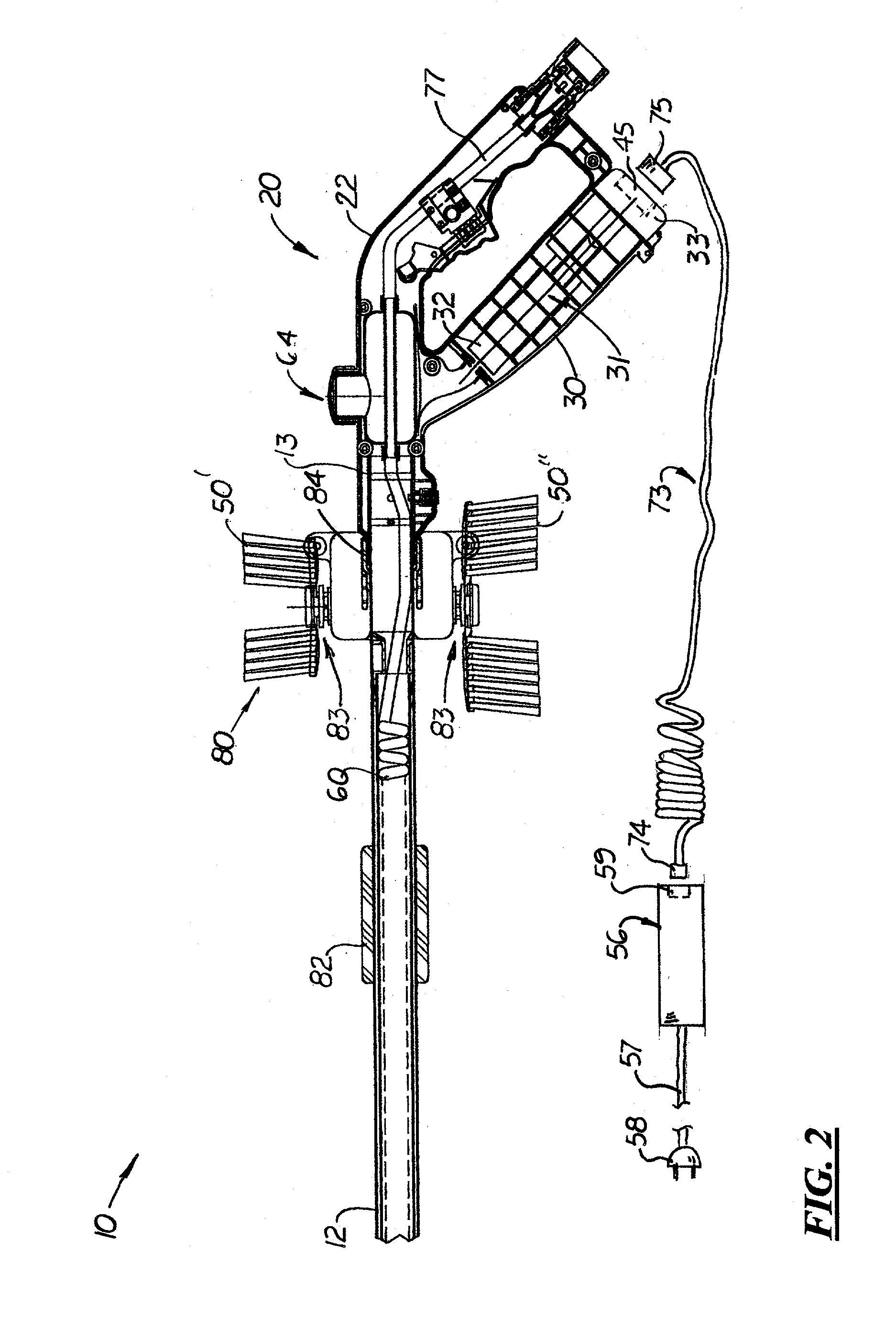Hand held, electric cleaning device