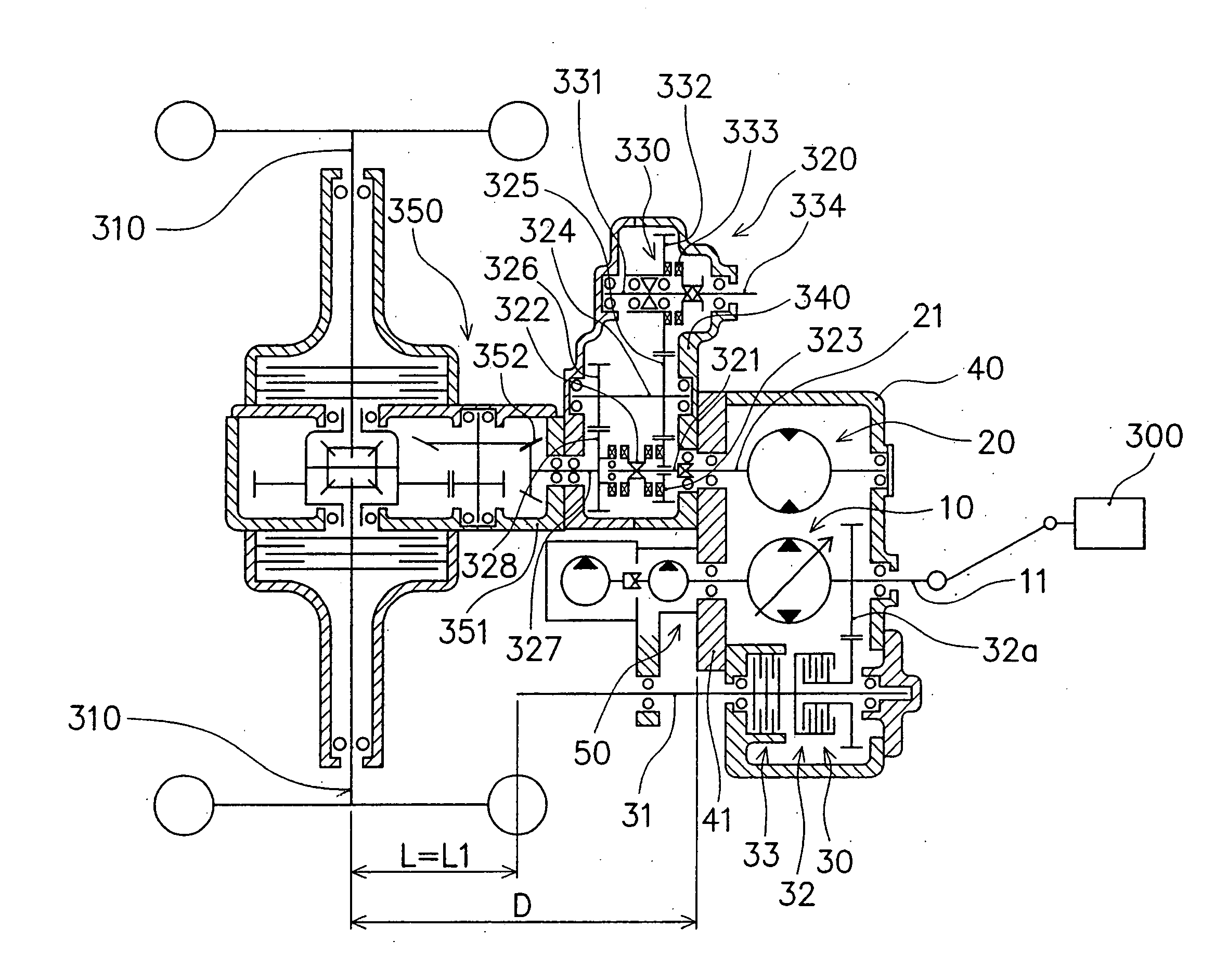 Hydrostatic transmission and power train for vehicle