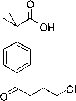 Method for synthesizing 2-[4-(4-chlorobutyryl)phenyl]-2-methylpropanoic acid