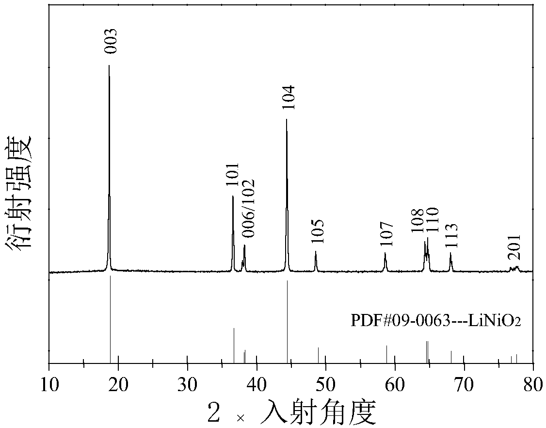Polymer and nitrogen-doped carbon nanotube co-modified nickel-cobalt-manganese cathode material and preparation method thereof
