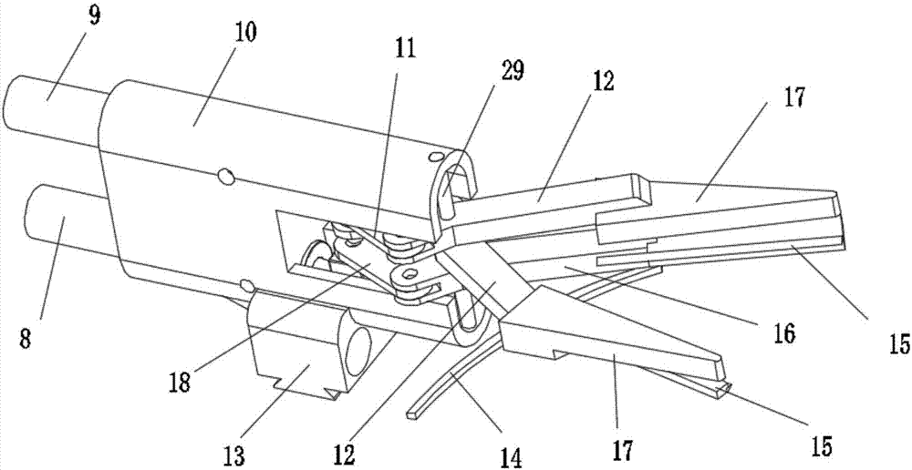 A terminal tool and method for a robot to remove foreign matter from a high-voltage transmission line