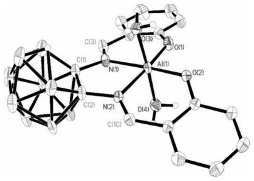 Carborane-supported salen ligand, nested carborane-supported salen-Al catalyst and preparation and application thereof
