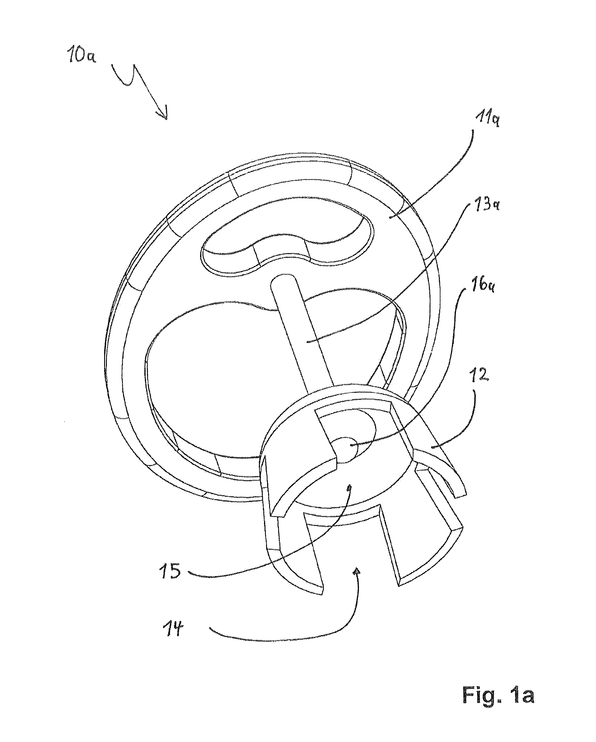 Ossicle prosthesis comprising a built-up attaching element