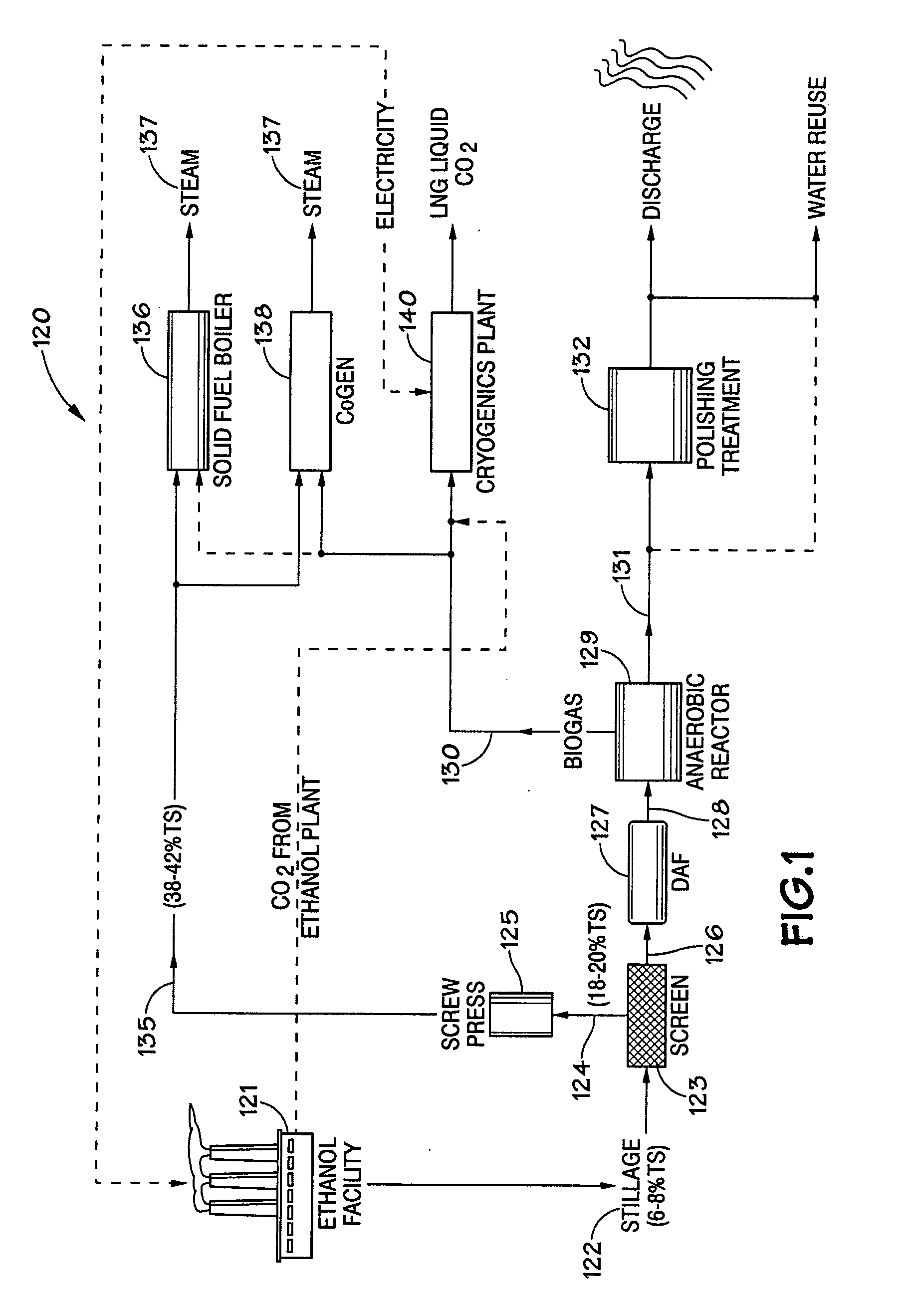 Method and apparatus for the treatment of byproducts from ethanol and spirits production