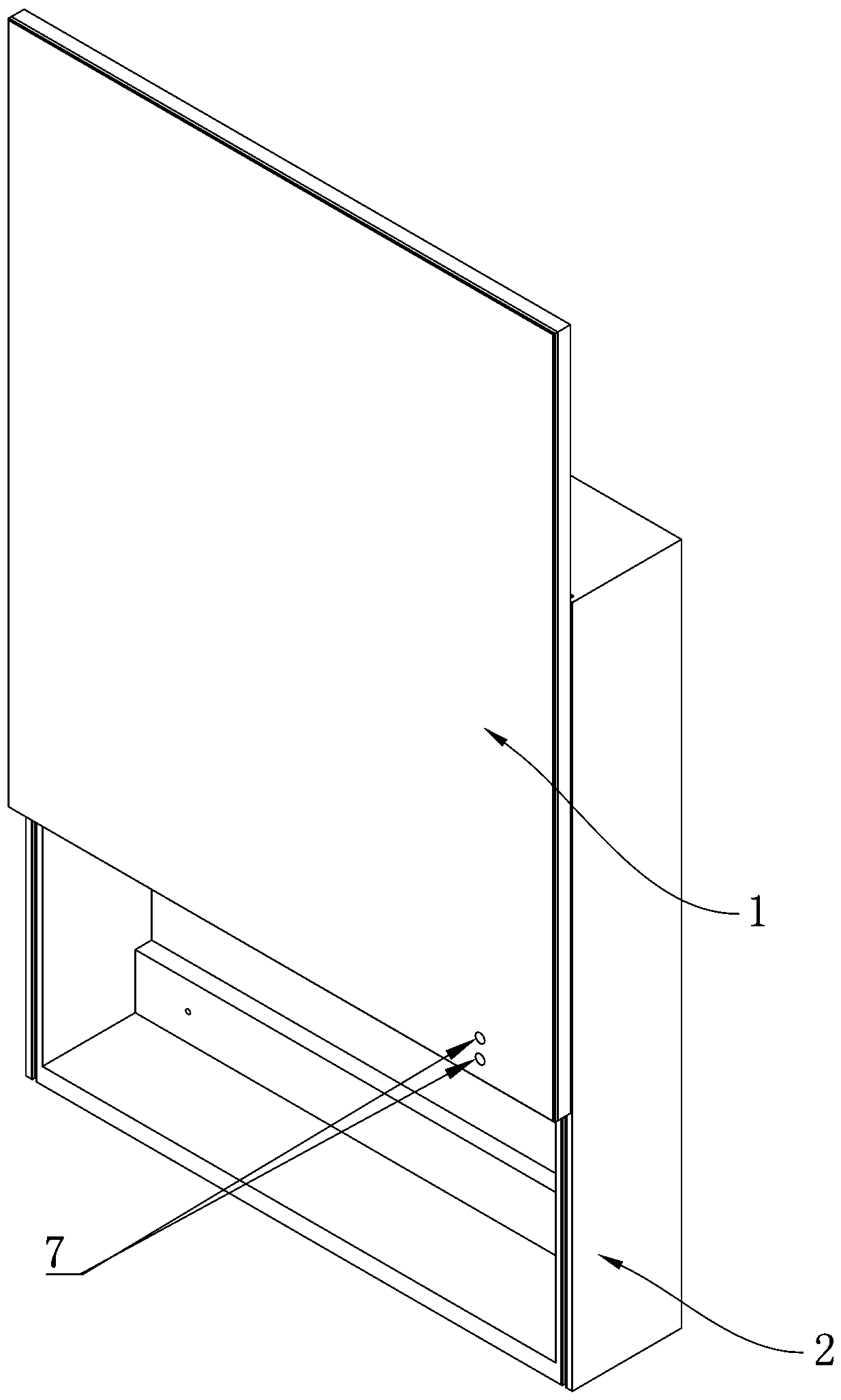 Cabinet door structure and mirror cabinet