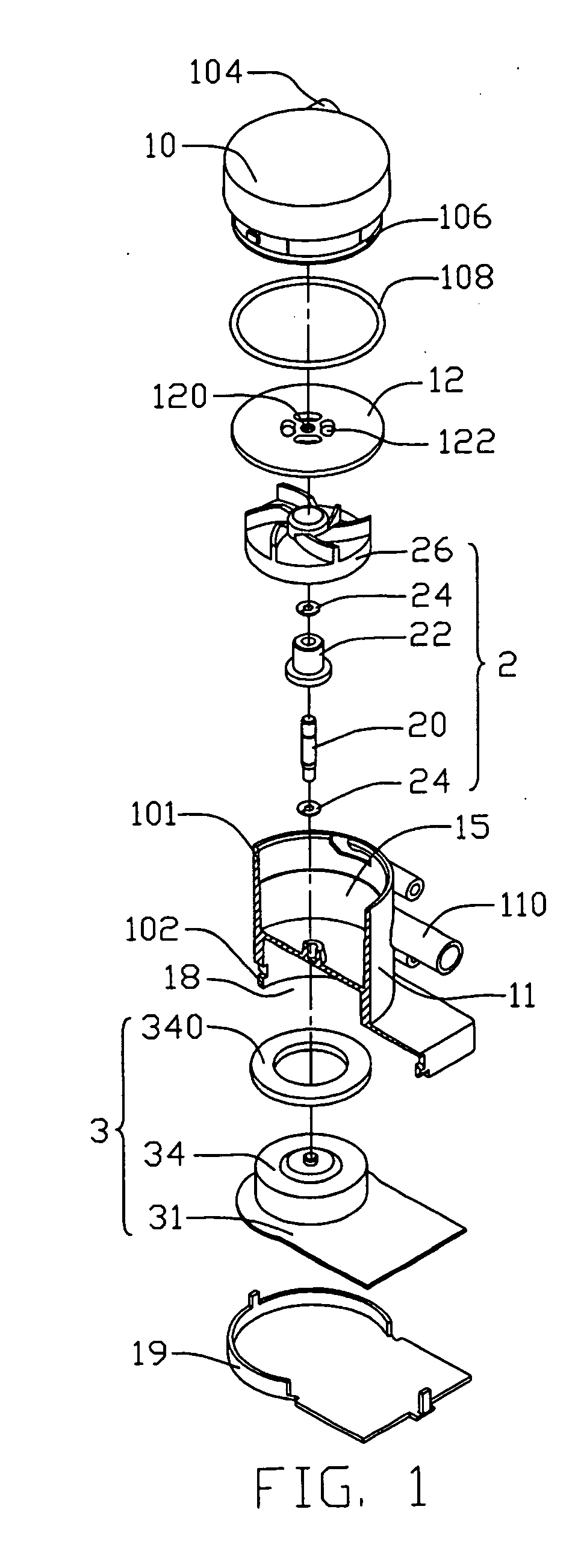 Miniature pump for liquid cooling system