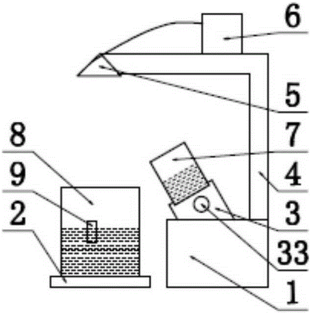 Gear-driven double-translational sodium hydroxide calibration device in sulfur determinator