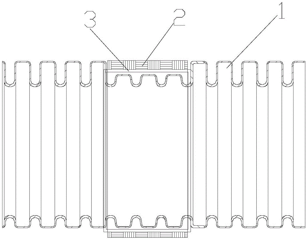 Connecting structure and manufacturing method of composite polypropylene GHFB square high-voltage cable