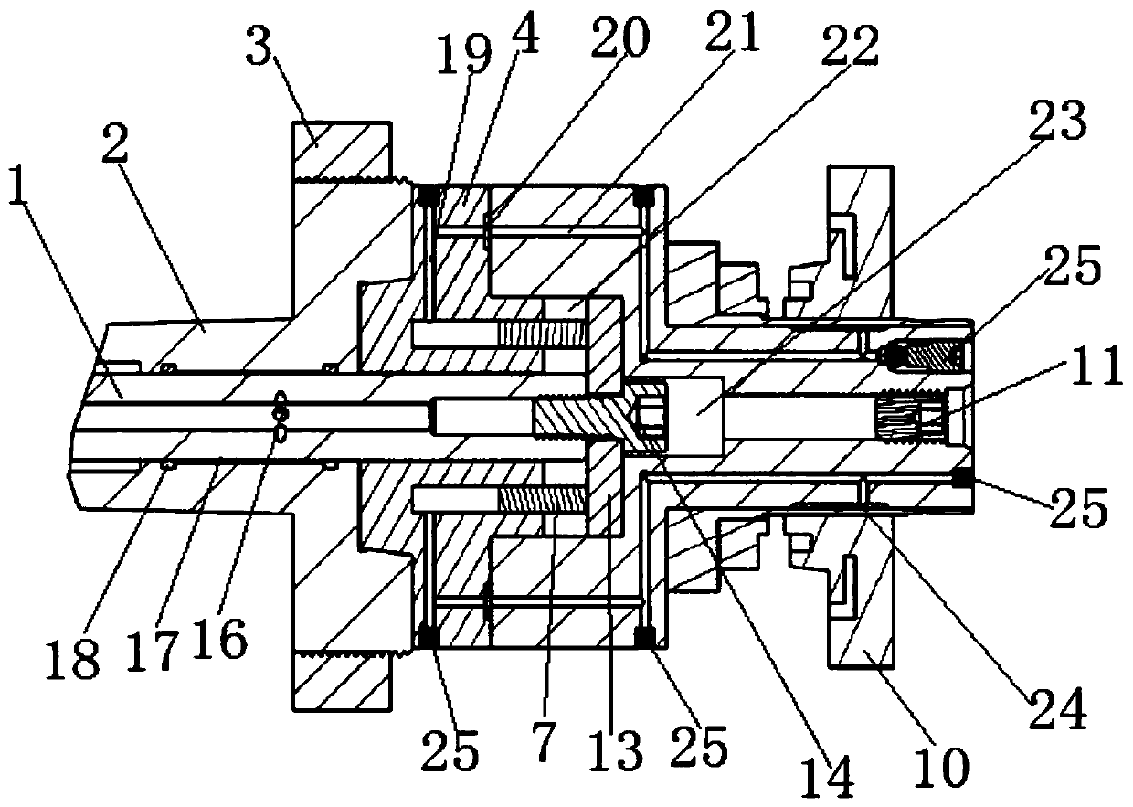 A rear-pull self-centering hydraulic clamp with airtight detection