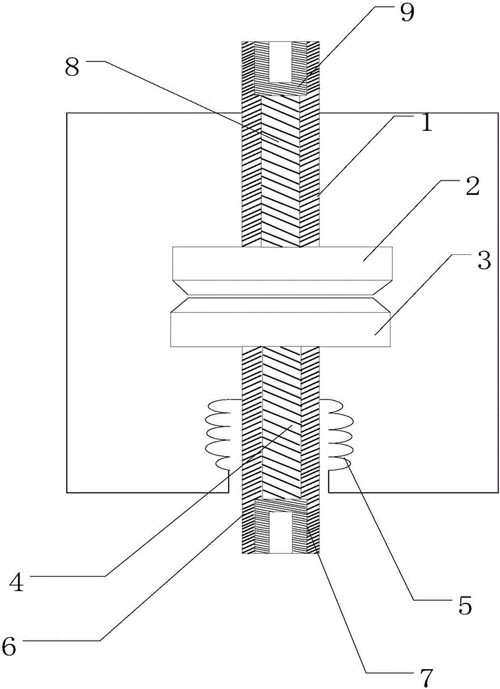 Conductive rod structure for vacuum arc-extinguishing chamber