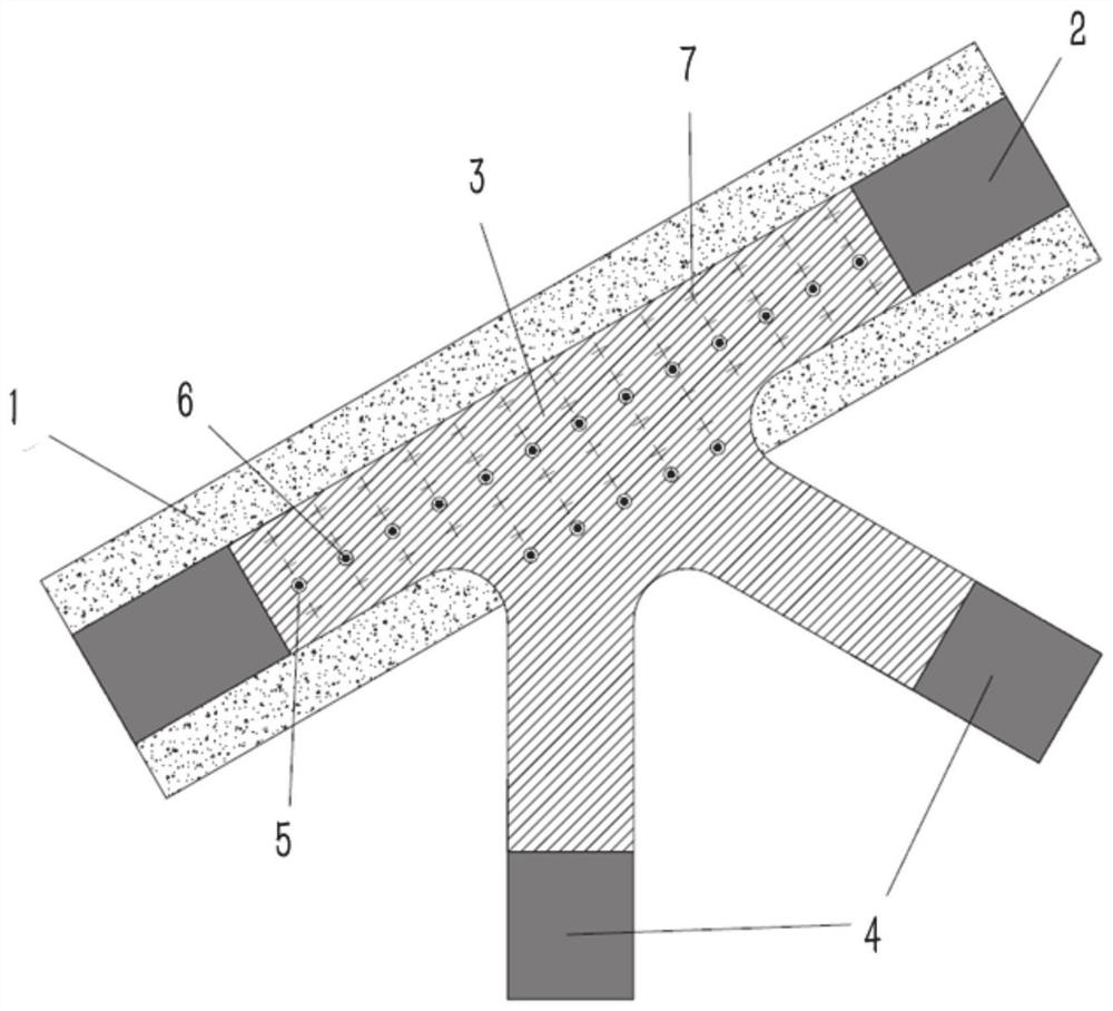 Combined truss node structure, bridge and construction method
