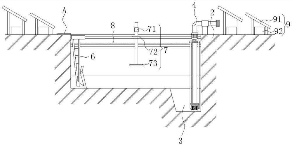 Solar self-cleaning device based on solar sewage treatment