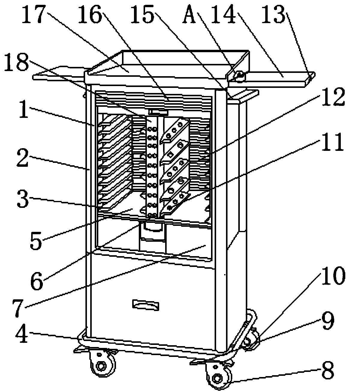 Medical instrument trolley convenient for storage and utilization of instruments