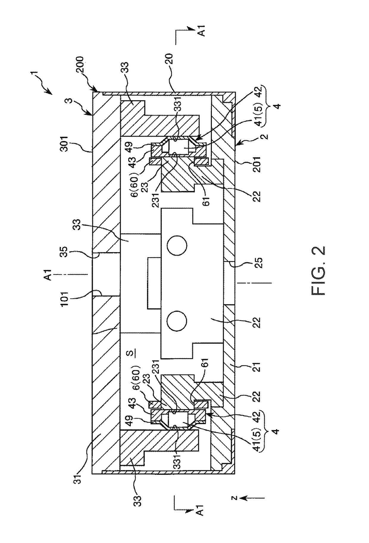 Sensor device, force detection device, and robot