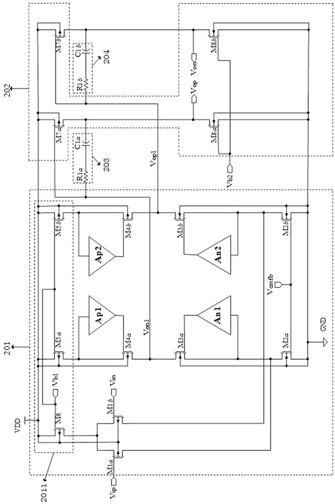 Small-signal processing low-overhead operational amplifier for delta sigma ADC (Analog to Digital Converter)