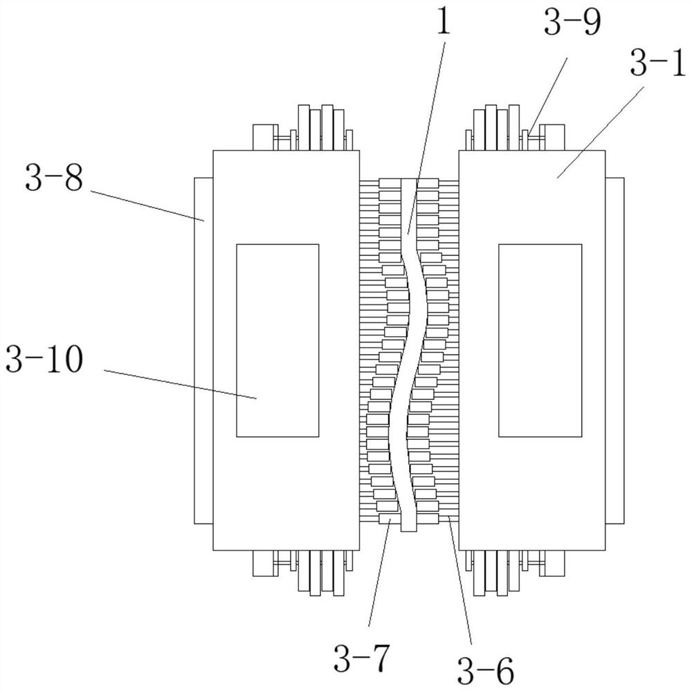 A flattening and straightening device for a magnesium-aluminum alloy plate