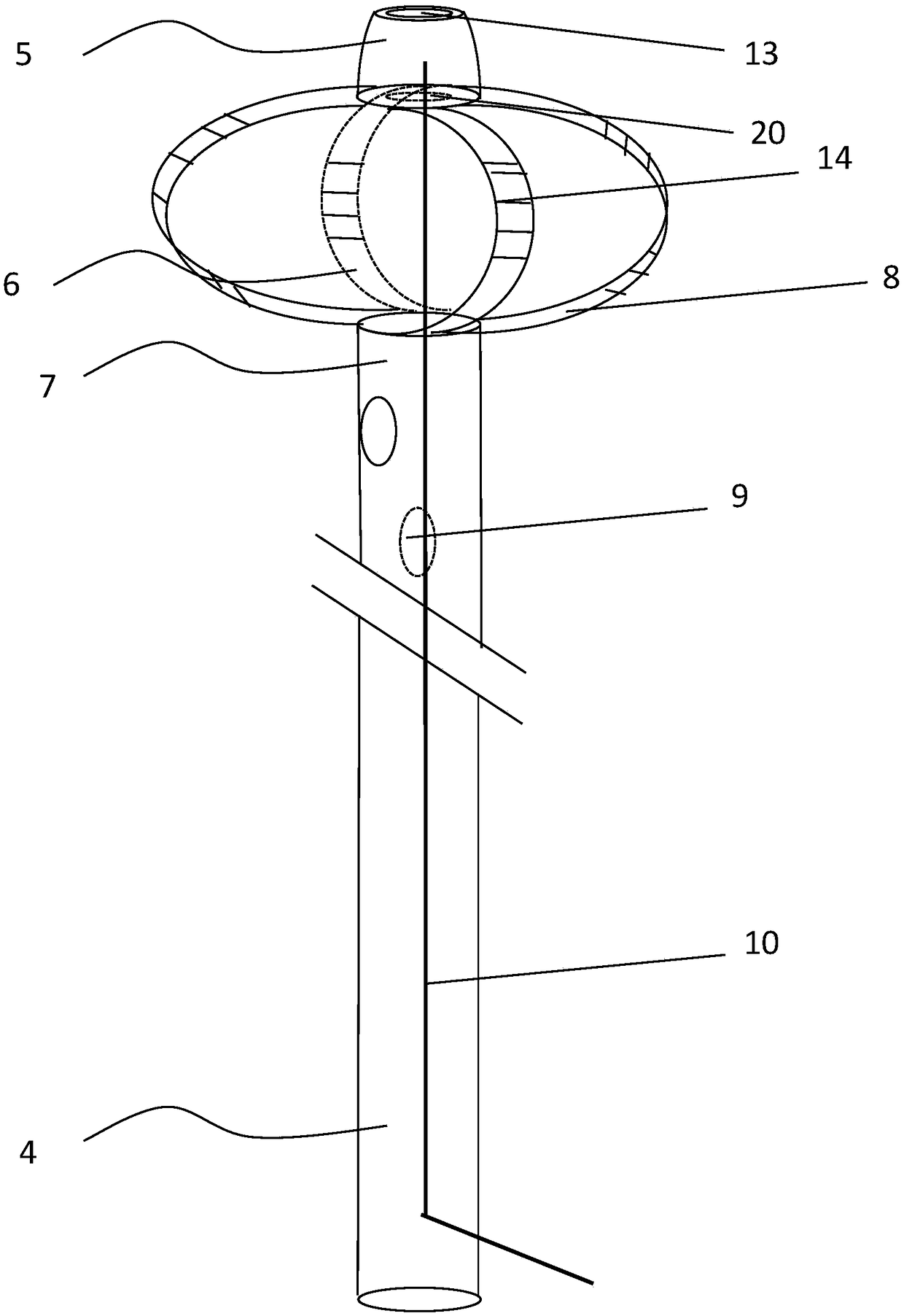 Anti-displacement nasobiliary external drainage tube and insertion device