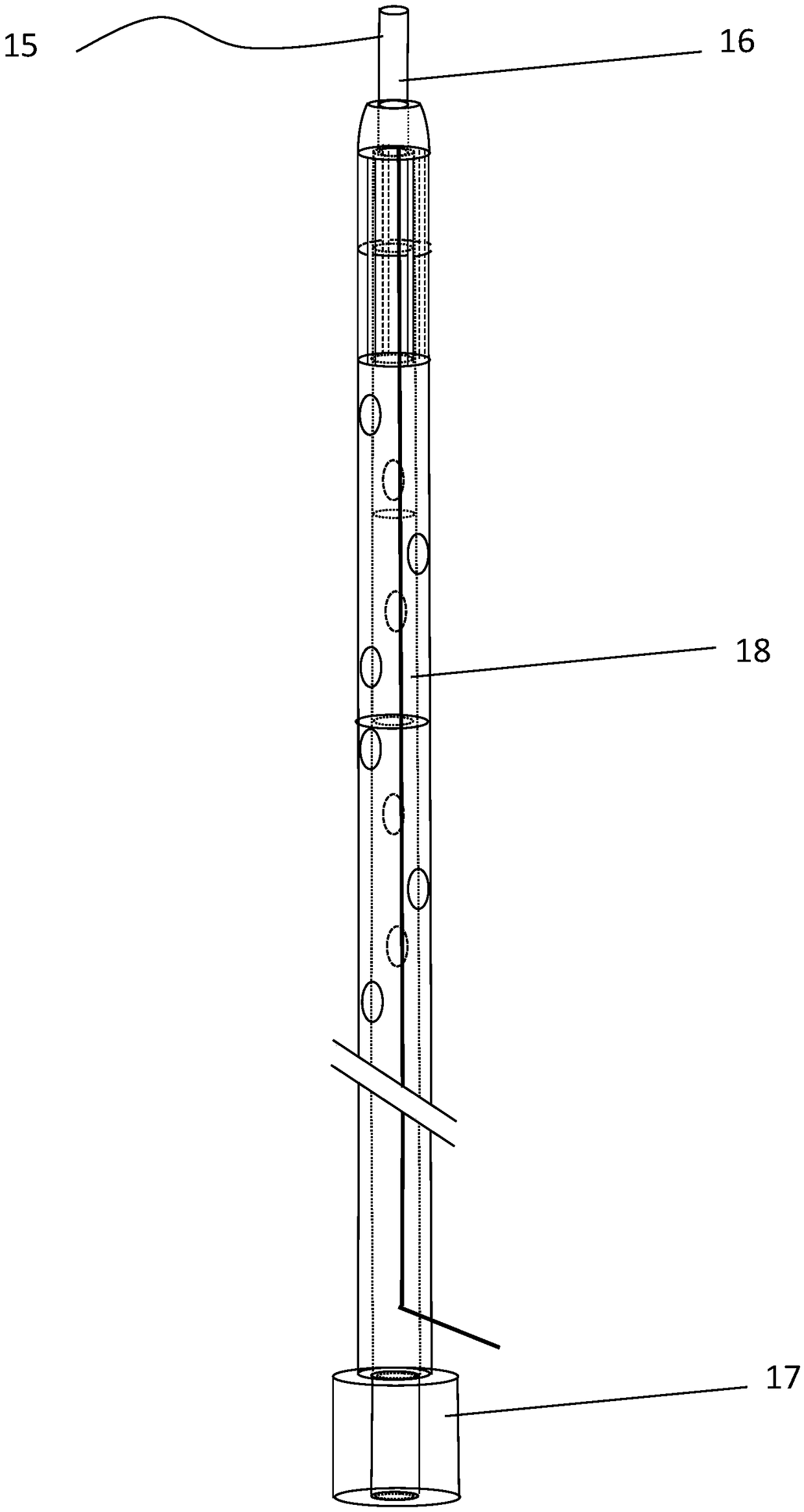 Anti-displacement nasobiliary external drainage tube and insertion device