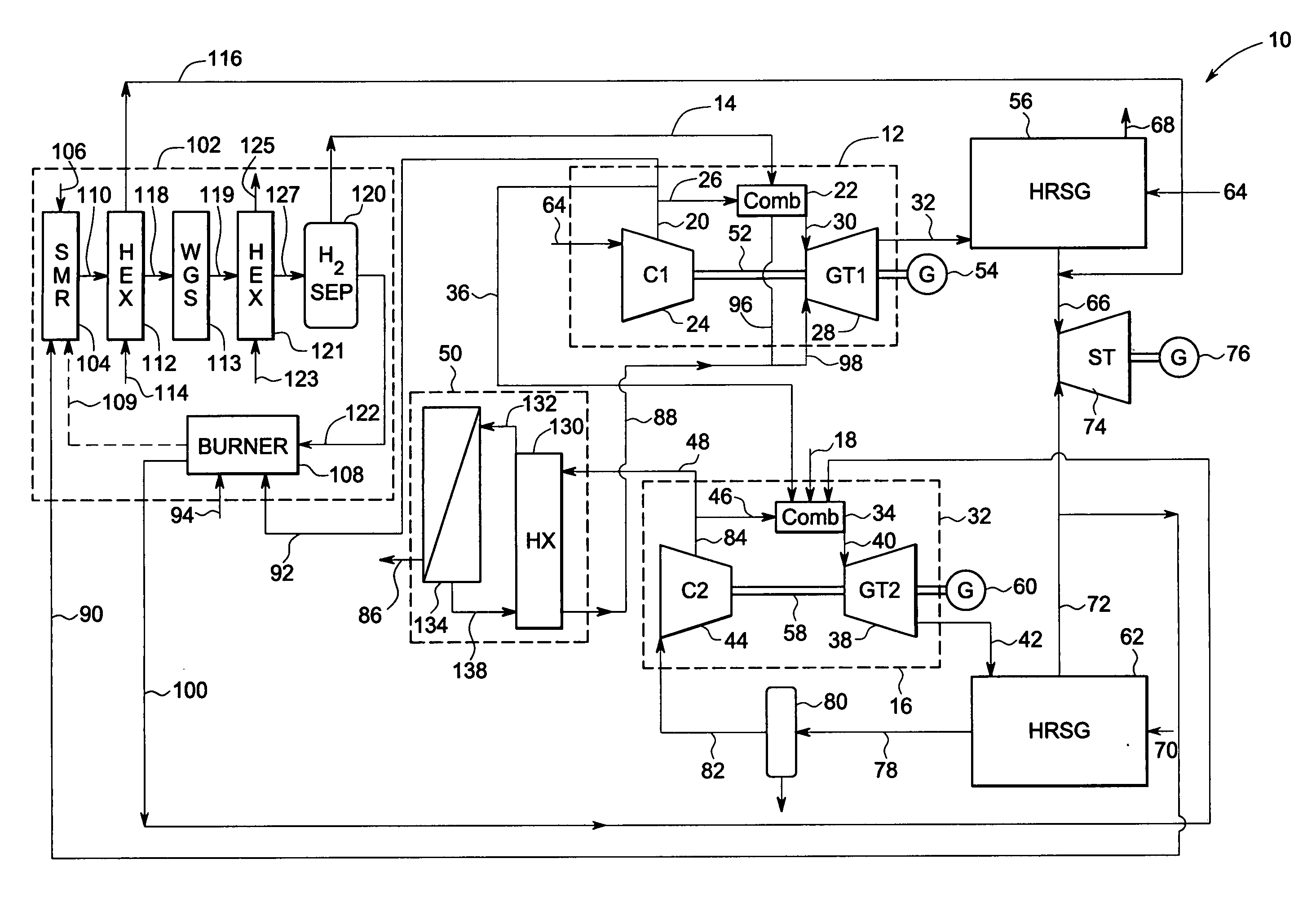 Systems and methods for power generation and hydrogen production with carbon dioxide isolation