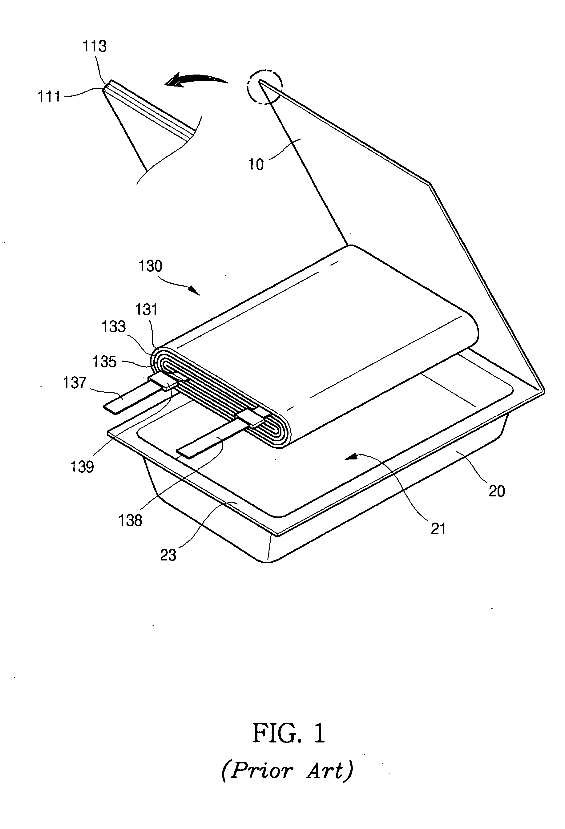 Secondary battery having jelly roll configuration type electrode assembly