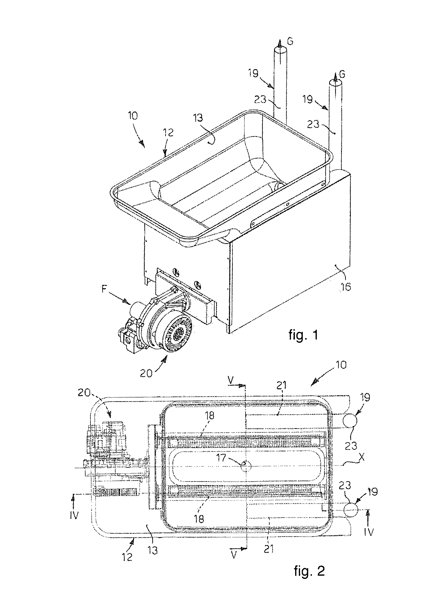 Pan-type apparatus to fry or boil food products