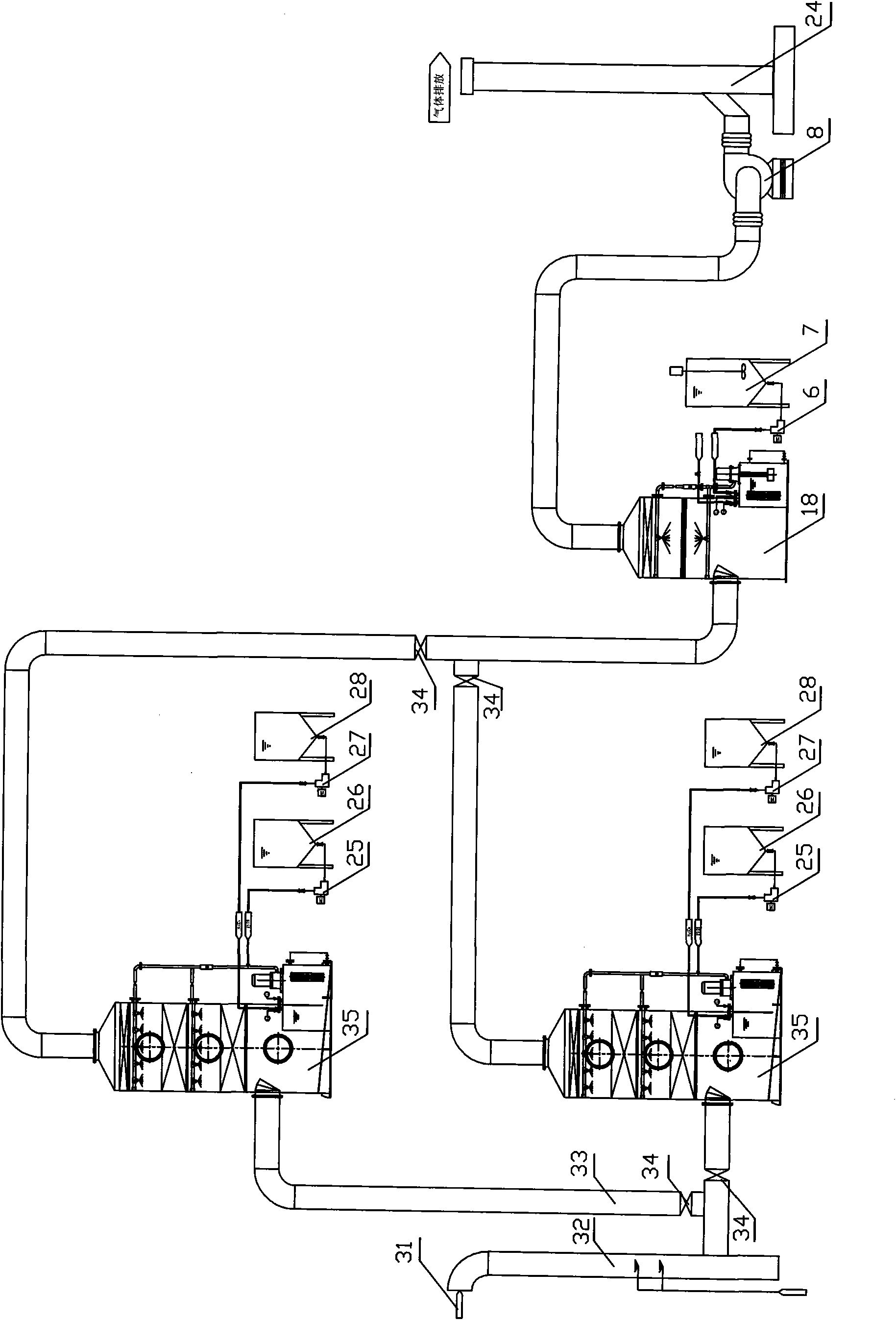 Method for treating obnoxious gas by active bamboo charcoal-H2O2 composite catalytic oxidation