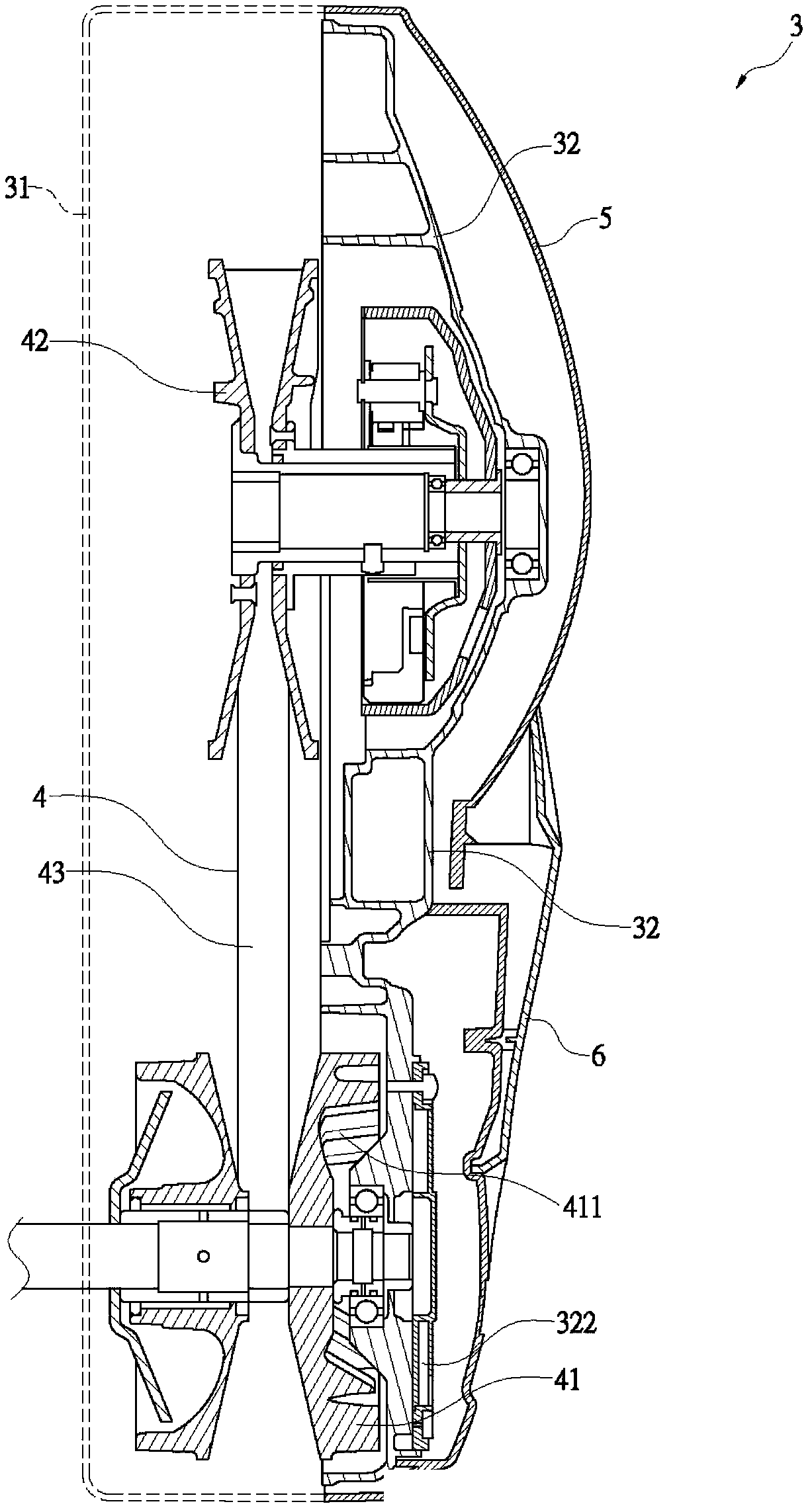 Air deflecting structure for cooling air of vehicle transmission case