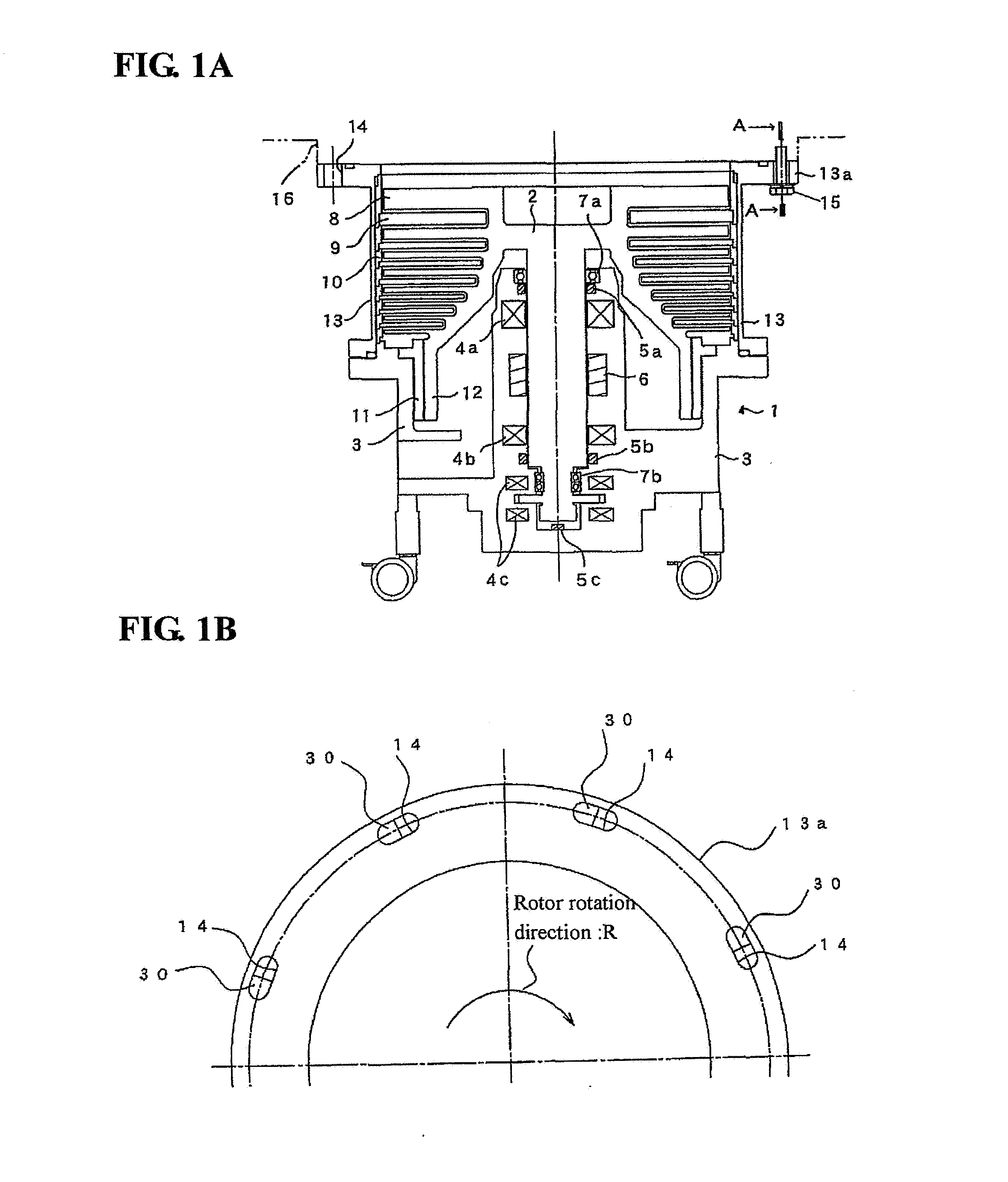 Fastening structure and rotary vacuum pump