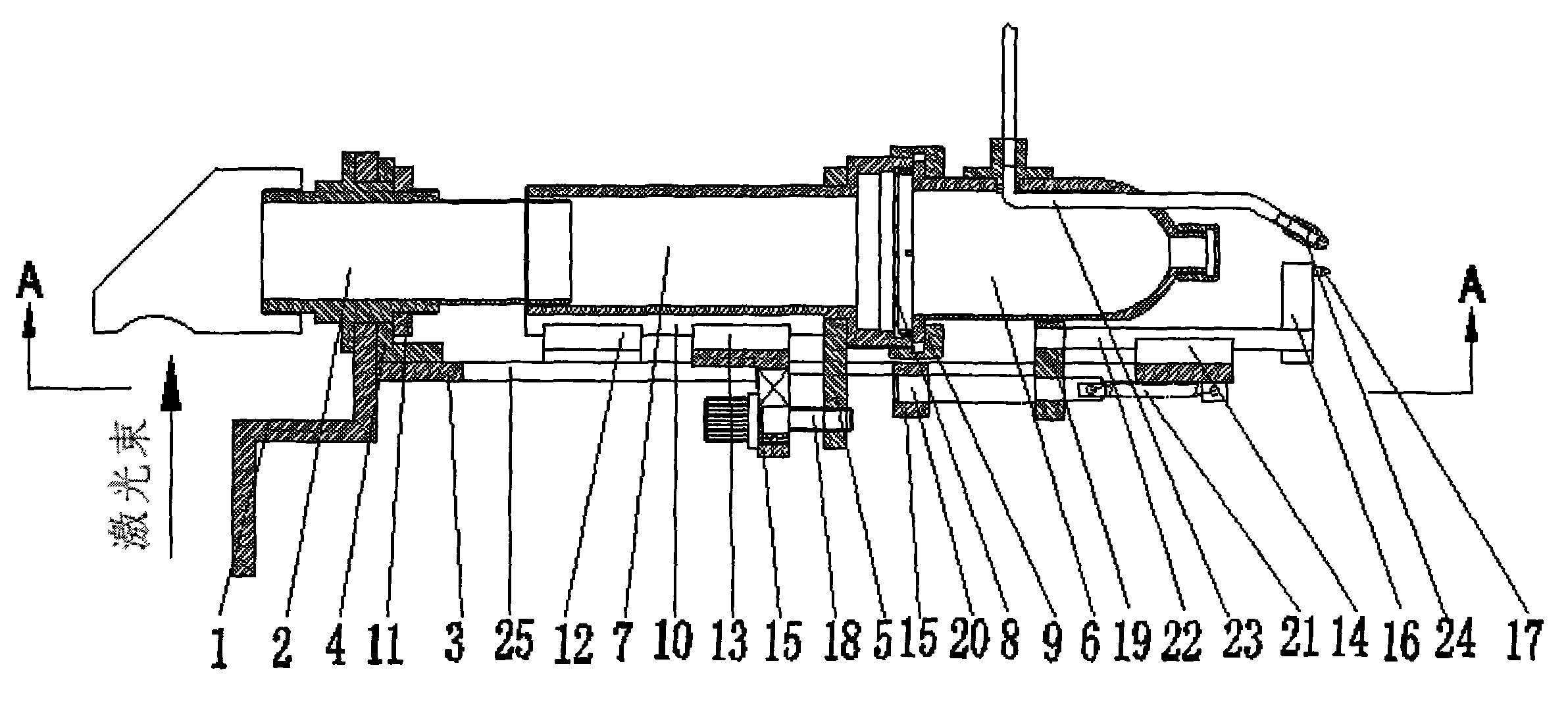 Laser automatic focusing blow-spraying mechanism