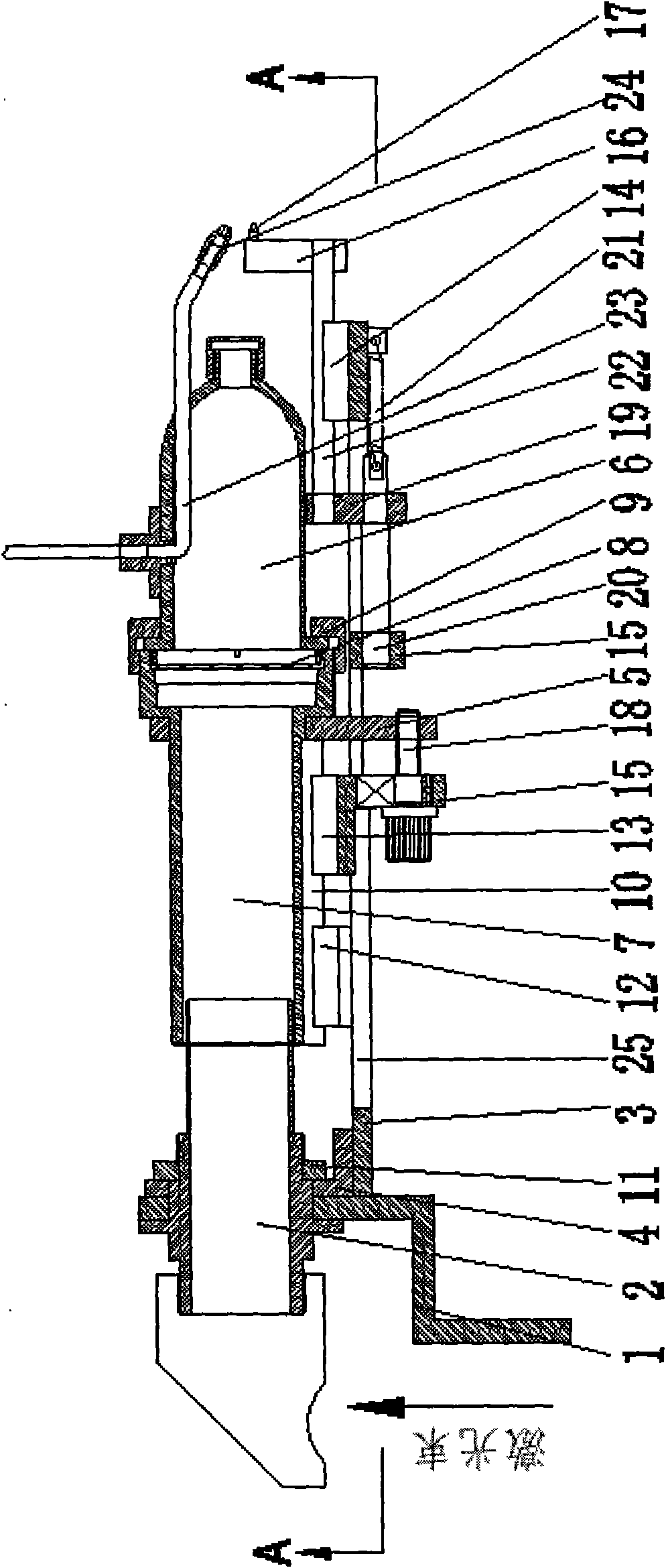 Laser automatic focusing blow-spraying mechanism