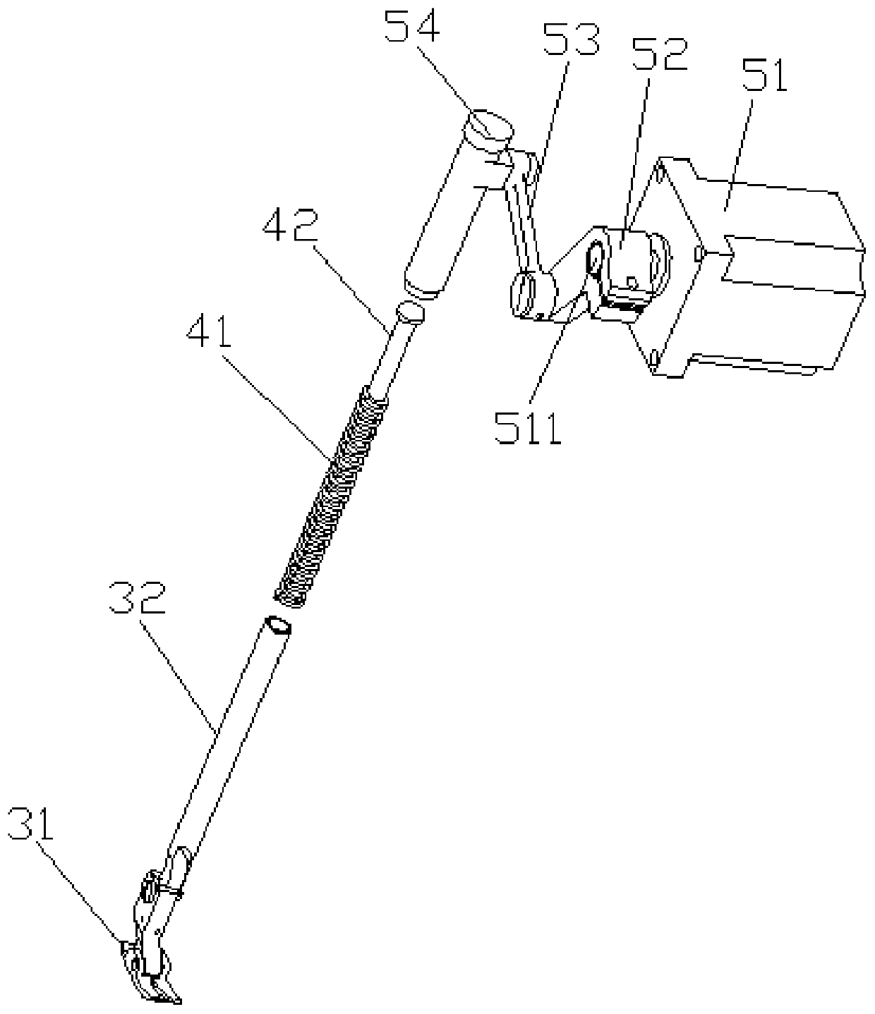 Labor-saving knee rest device, sewing machine and presser foot lifting method