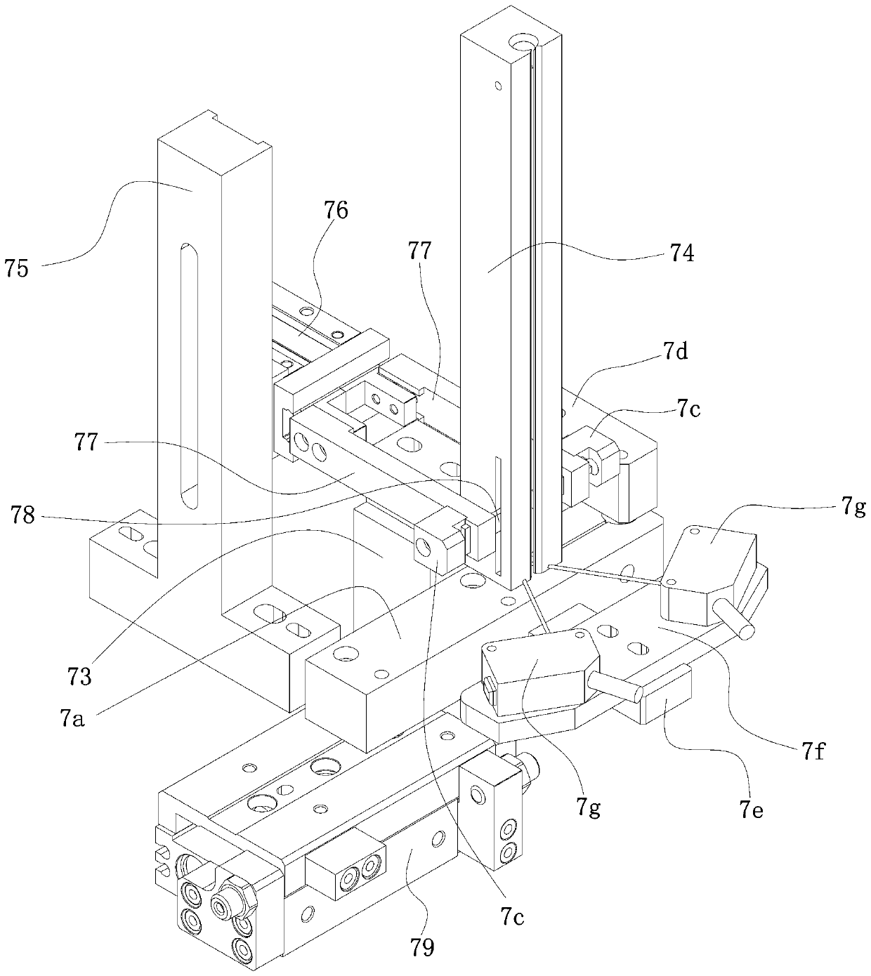 Assembling equipment for shaft core and shaft sleeve of potentiometer or encoder