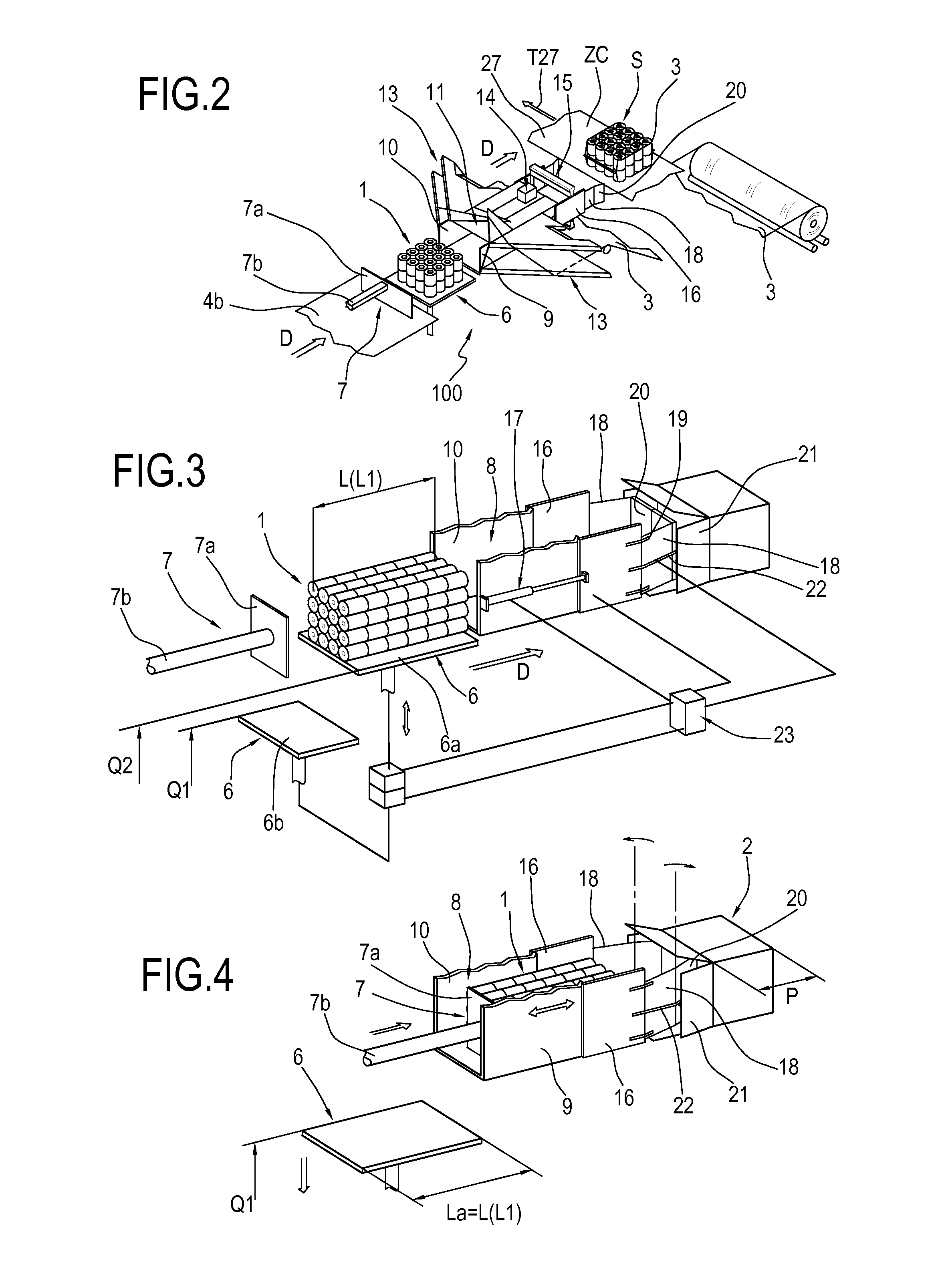 Apparatus for packaging batches of products packed in cartons or in wrapping film