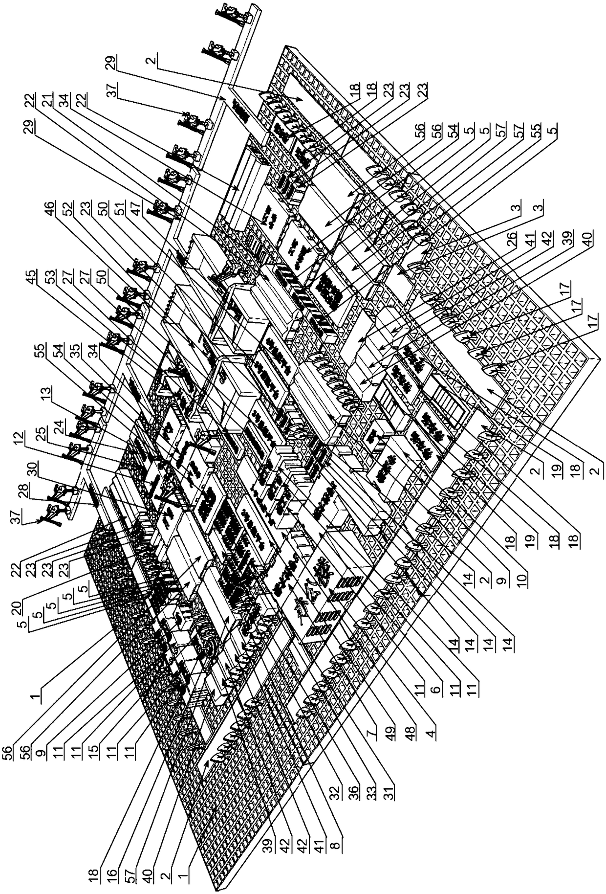 Shipyard layout design combination model