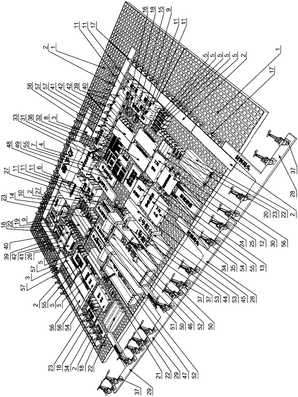 Shipyard layout design combination model