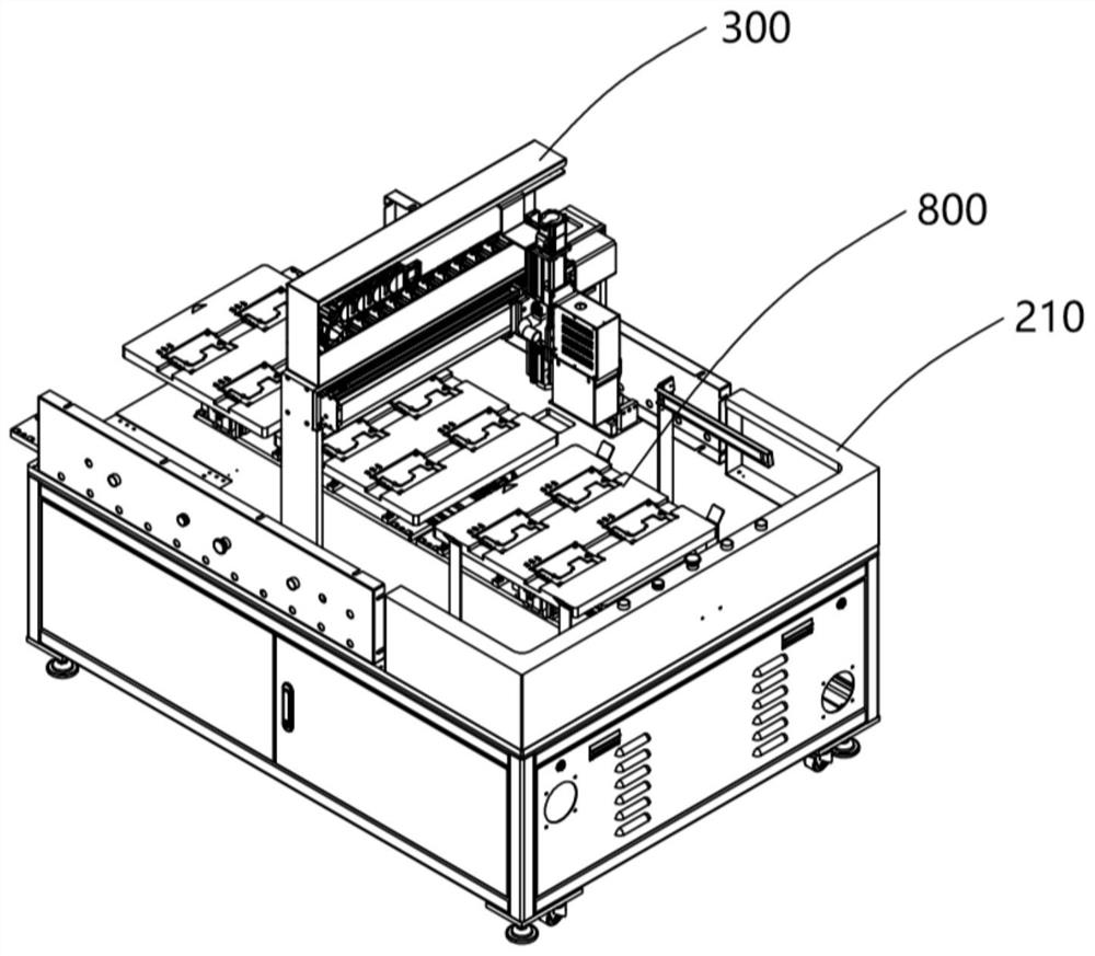 Dispensing line for display screen