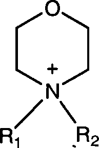 Morpholine quaternary ammonium salt ion liquid and preparation method thereof