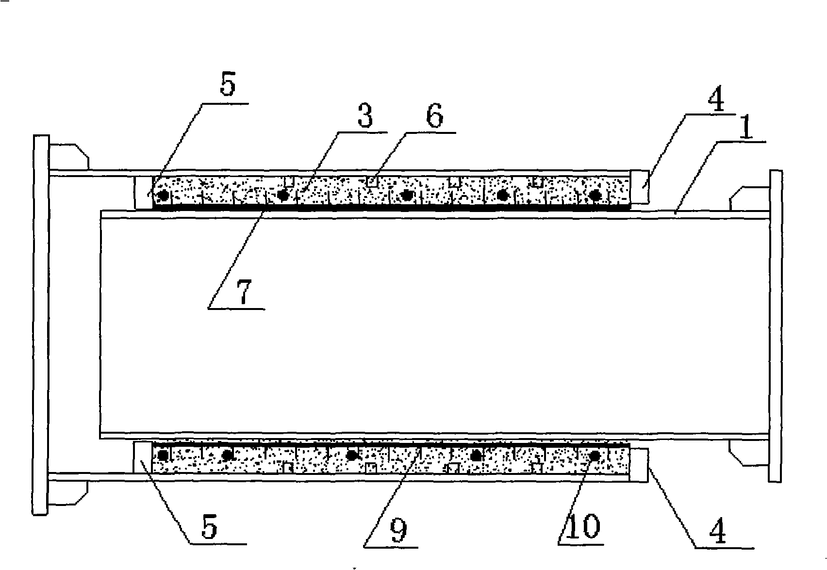 Reinforced grouting sleeve dissipative element