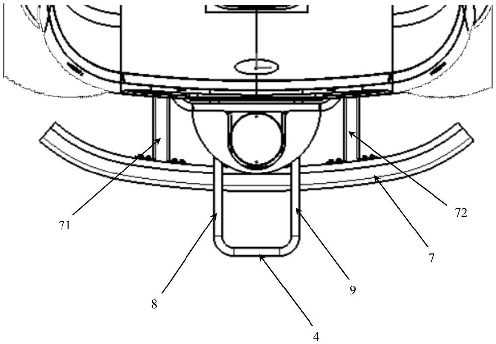 Rescue steering structure of automatic driving rolling brush type sweeper