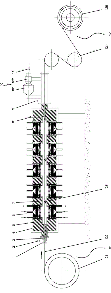 Gas catalytic flameless near-infrared heating annealing furnace