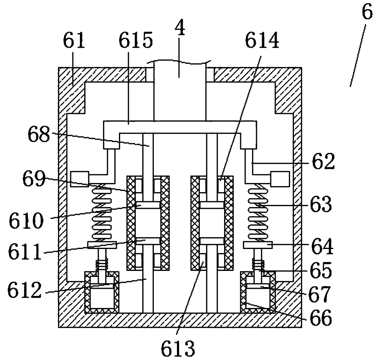Mounting base for electromechanical engineering equipment and with efficient buffer function